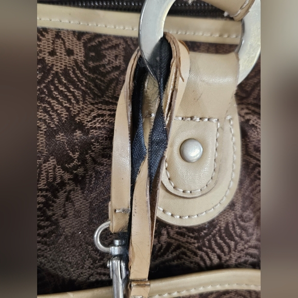 Anne Klein Brown and Cream Tote with Structured Design - Picture 3 of 15